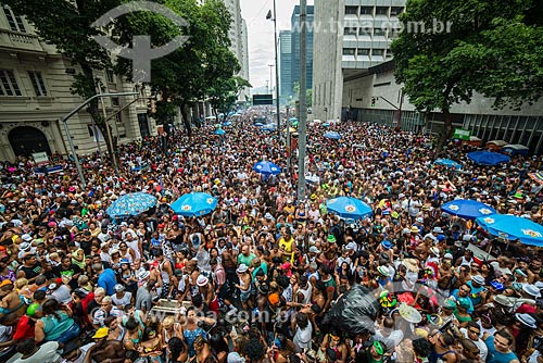  Revelers during parade of Cordao do Bola Preta carnival street troup  - Rio de Janeiro city - Rio de Janeiro state (RJ) - Brazil