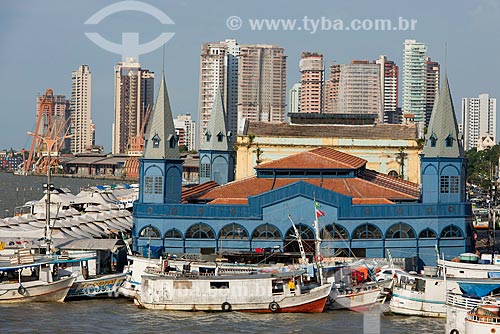  Ver-o-peso Market (XVII century) - buildings in the Reduto neighborhood in the background  - Belem city - Para state (PA) - Brazil