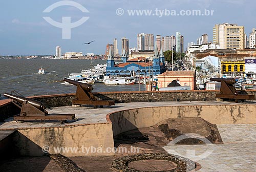  Vie from Castle Fort of the Holy Christ (1616) - also known as Presepio Fort  on the bank of the mouth of the Guama River - Guajara bay  - Belem city - Para state (PA) - Brazil