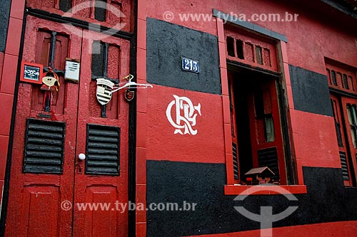  Facade of Dona Zica home - Supporter of Flamengo  - Rio de Janeiro city - Rio de Janeiro state (RJ) - Brazil