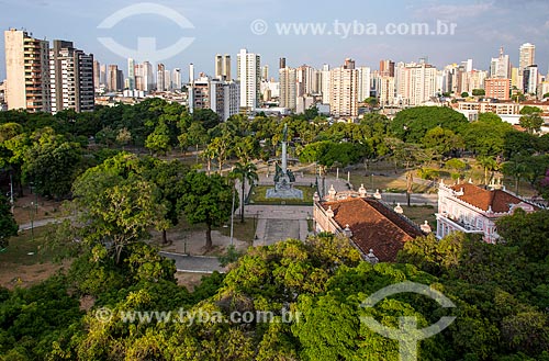  Republic Square with the buildings of Reduto neighborhood in the background  - Belem city - Para state (PA) - Brazil