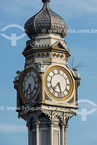  Detail of clock - Siqueira Campos Square - also known as Relogio Square (Clock Square)  - Belem city - Para state (PA) - Brazil