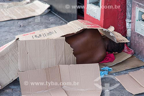  Homeless sleeping opposite to Ver-o-peso Market  - Belem city - Para state (PA) - Brazil