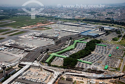  Aerial photo during expansion works of Sao Paulo-Guarulhos Governador Andre Franco Montoro International Airport  - Guarulhos city - Sao Paulo state (SP) - Brazil