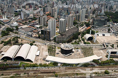  Aerial photo of the Latin America Memorial (1989)  - Sao Paulo city - Sao Paulo state (SP) - Brazil