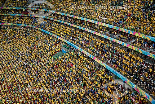  Brazil fans - match between Brazil x Cameroon - National Stadium of Brasilia Mane Garrincha  - Brasilia city - Distrito Federal (Federal District) (DF) - Brazil