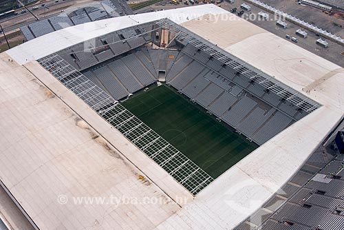  Aerial photo of the works of Corinthians Arena  - Sao Paulo city - Sao Paulo state (SP) - Brazil
