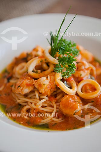  Detail of grano duro spaghetti with seafood - Quadrifoglio restaurant  - Rio de Janeiro city - Rio de Janeiro state (RJ) - Brazil