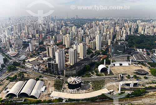  Aerial photo of the Latin America Memorial (1989)  - Sao Paulo city - Sao Paulo state (SP) - Brazil