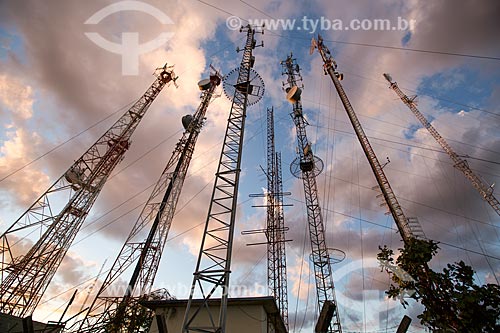  Telecommunication towers, cell phone and internet - Frota Hill  - Pirenopolis city - Goias state (GO) - Brazil