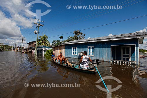  City of Anama during flooding of the Solimoes River  - Anama city - Amazonas state (AM) - Brazil