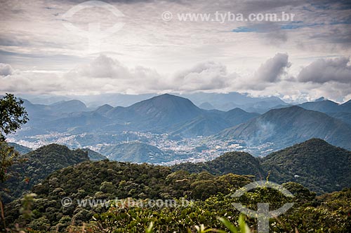  City of Teresopolis view of trail to Morro da Cruz (Hill of the Cross) - Serra dos Orgaos National Park  - Teresopolis city - Rio de Janeiro state (RJ) - Brazil