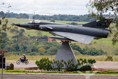 Fighter aircraft Mirage III - entrance of Anapolis Air Force Base (BAAN)  - Anapolis city - Goias state (GO) - Brazil