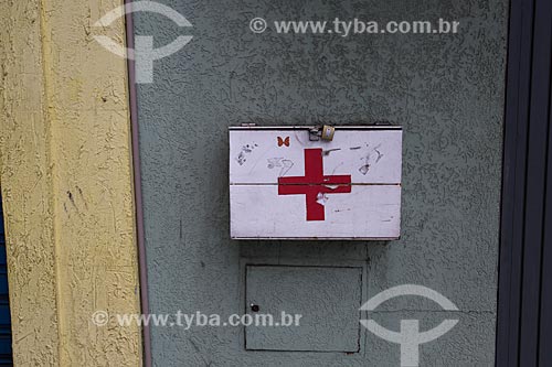  Biomedical waste collection box of private clinic - Barao do Rio Branco Street  - Anapolis city - Goias state (GO) - Brazil