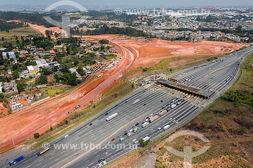  Aerial photo of construction site of the Mario Covas Beltway near to Bonsucesso Toll  - Guarulhos city - Sao Paulo state (SP) - Brazil