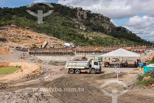  Construction site of Negreiros Dam - part of the Project of Integration of Sao Francisco River with the watersheds of Northeast setentrional  - Salgueiro city - Pernambuco state (PE) - Brazil