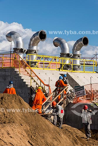  Construction site of pumping station EBI-1- part of the Project of Integration of Sao Francisco River with the watersheds of Northeast setentrional  - Cabrobo city - Pernambuco state (PE) - Brazil