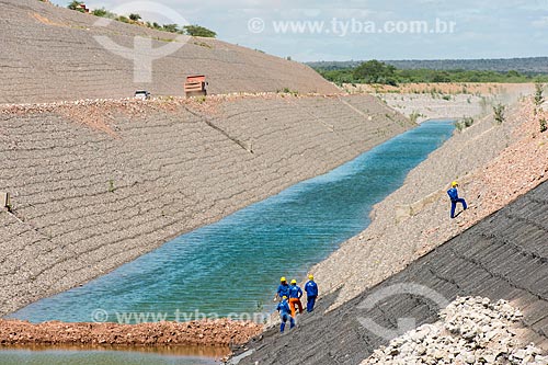  Construction of channel - project of Integration of Sao Francisco River with the watersheds of Northeast setentrional  - Floresta city - Pernambuco state (PE) - Brazil