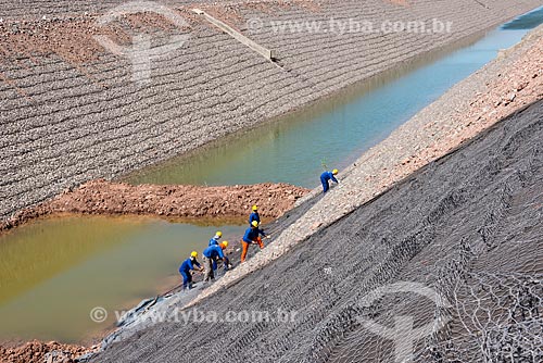  Construction of channel - project of Integration of Sao Francisco River with the watersheds of Northeast setentrional  - Floresta city - Pernambuco state (PE) - Brazil