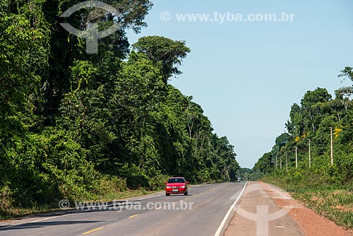  Snippet of BR-163 between Belterra and Santarem cities  - Belterra city - Para state (PA) - Brazil