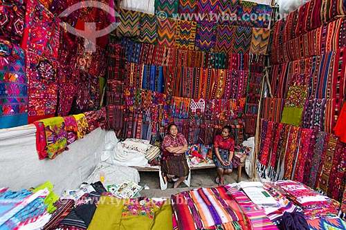  Cloths on sale - Chichicastenango Market  - Chichicastenango city - El Quiche department - Republic of Guatemala