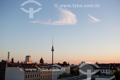  Sunset - Television tower (Fernsehturm)  - Berlin city - Berlin state - Germany