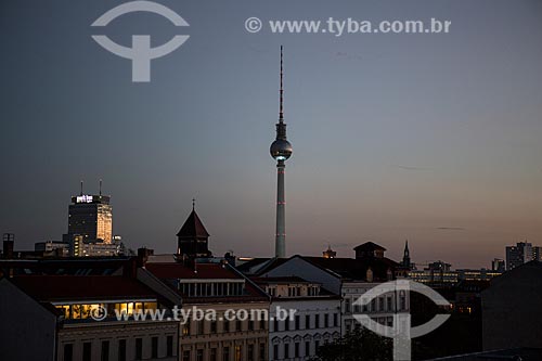  Sunset - Television tower (Fernsehturm)  - Berlin city - Berlin state - Germany