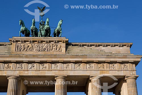  Detail of Brandenburg Gate (XVIII century)  - Berlin city - Berlin state - Germany