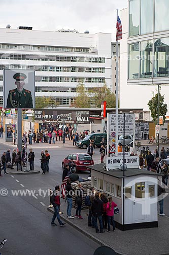  Checkpoint Charlie - military post between West Germany and East Germany during the Cold War  - Berlin city - Berlin state - Germany