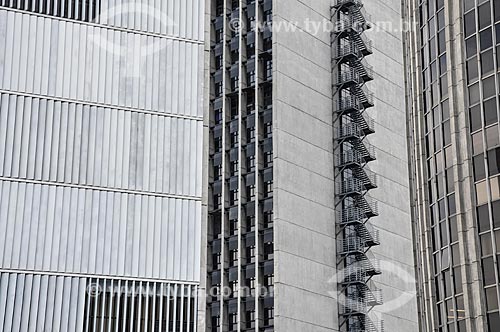  Part of facade of Barao de Maua Building - build of the CVRD headquarters - Austregesilo de Athayde Palace (1979) - annex building to the ABL - and Santos Dumont Building (1975)  - Rio de Janeiro city - Rio de Janeiro state (RJ) - Brazil