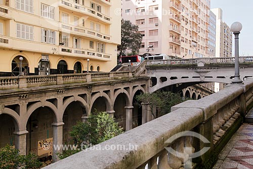  Otavio Rocha Viaduct (1932) over Borges de Medeiros Avenue  - Porto Alegre city - Rio Grande do Sul state (RS) - Brazil