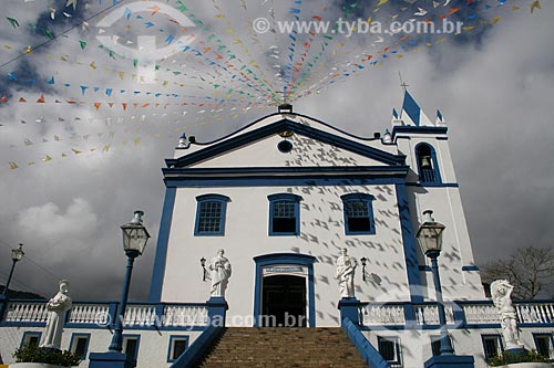 Facade of the Matriz Church of Nossa Senhora da Ajuda e Bom Sucesso  - Ilhabela city - Sao Paulo state (SP) - Brazil