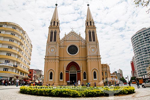  Facade of Metropolitan Cathedral of Curitiba (1893) - Cathedral Minor Basilica of Nossa Senhora da Luz  - Curitiba city - Parana state (PR) - Brazil