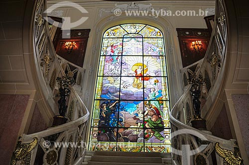  Stained glass inside of the Laranjeiras Palace (1913) - official residence of the governor of Rio de Janeiro state  - Rio de Janeiro city - Rio de Janeiro state (RJ) - Brazil