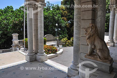  Entrance of the Laranjeiras Palace (1913) - official residence of the governor of Rio de Janeiro state  - Rio de Janeiro city - Rio de Janeiro state (RJ) - Brazil