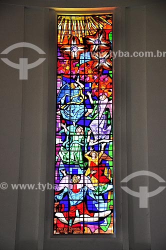  Detail of stained glass inside of the Sao Judas Tadeu Parish  - Rio de Janeiro city - Rio de Janeiro state (RJ) - Brazil