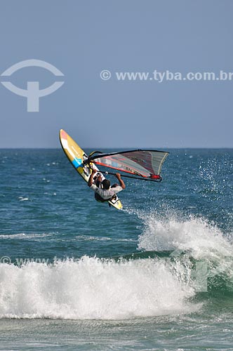  Practitioner of windsurf - Barra da Tijuca Beach  - Rio de Janeiro city - Rio de Janeiro state (RJ) - Brazil