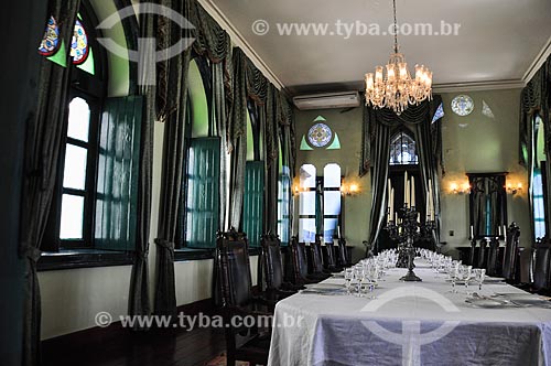  Table set for meal - living-room - Fiscal Island castle  - Rio de Janeiro city - Rio de Janeiro state (RJ) - Brazil