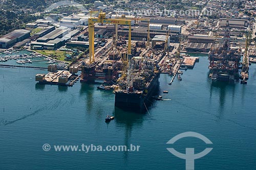  Aerial photo of the ship platform P66 - Brasfels Shipyard  - Angra dos Reis city - Rio de Janeiro state (RJ) - Brazil