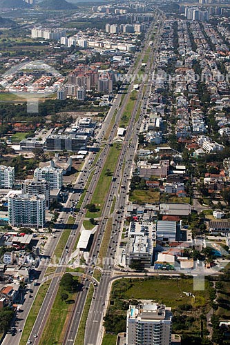  Aerial photo of stations of BRT Transoeste - Americas Avenue  - Rio de Janeiro city - Rio de Janeiro state (RJ) - Brazil