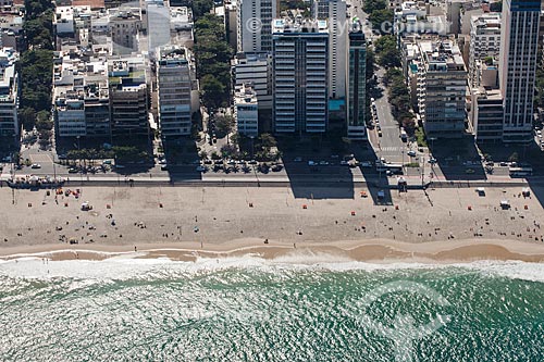  Aerial photo of the Ipanema Beach waterfront  - Rio de Janeiro city - Rio de Janeiro state (RJ) - Brazil