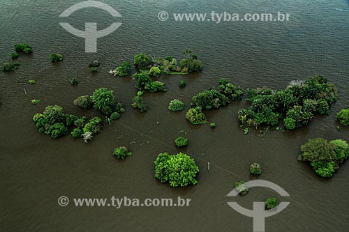  Aerial photo of Amazonas River near to Parintins city during flood season  - Parintins city - Amazonas state (AM) - Brazil