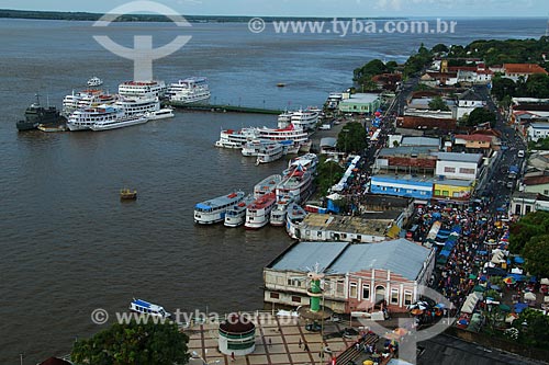  Aerial photo of the Parintins Port  - Parintins city - Amazonas state (AM) - Brazil