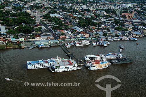  Aerial photo of the Parintins Port  - Parintins city - Amazonas state (AM) - Brazil