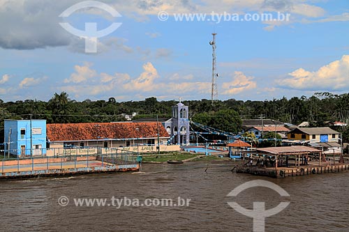  View of Urucurituba city from Amazonas River during the flood season  - Urucurituba city - Amazonas state (AM) - Brazil