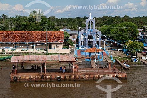  View of Urucurituba city from Amazonas River during the flood season  - Urucurituba city - Amazonas state (AM) - Brazil