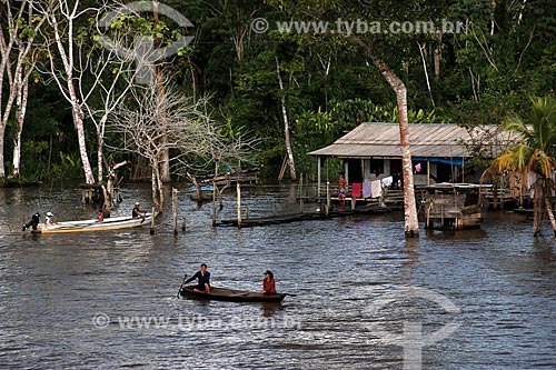  Riverines - Amazonas River in flood season - between the cities of Urucurituba and Itacoatiara  - Urucurituba city - Amazonas state (AM) - Brazil