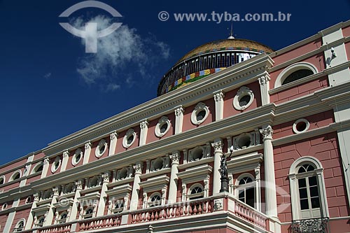  Side facade of the Amazon Theatre (1896)  - Manaus city - Amazonas state (AM) - Brazil