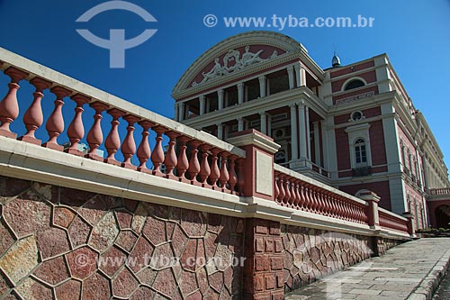  Side facade of the Amazon Theatre (1896)  - Manaus city - Amazonas state (AM) - Brazil