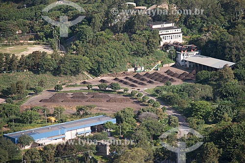  Aerial photo of organic waste composting plant - Belo Horizonte sanitary landfill  - Belo Horizonte city - Minas Gerais state (MG) - Brazil
